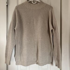 Lucky Brand Women’s L Mock-Neck Sweater Cotton Cashmere Blend Soft Knit